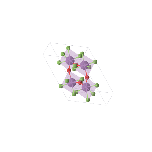 Crystal structure of SbOF3 (triclinic, P-1 (No. 2))