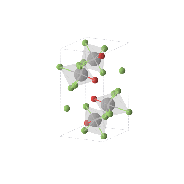 Crystal structure of VOF3 (monoclinic, P21/c (No. 14))