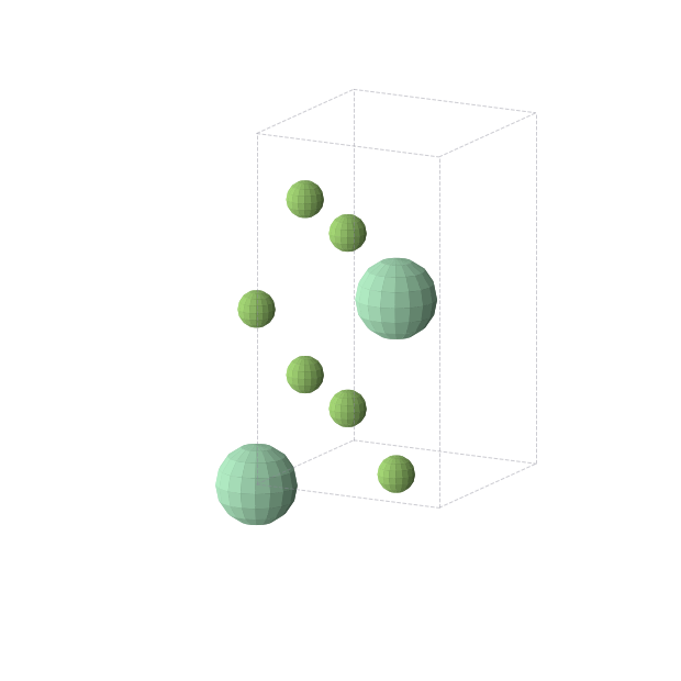 Crystal structure of PmF3 (tetragonal, I4/mmm (No. 139))