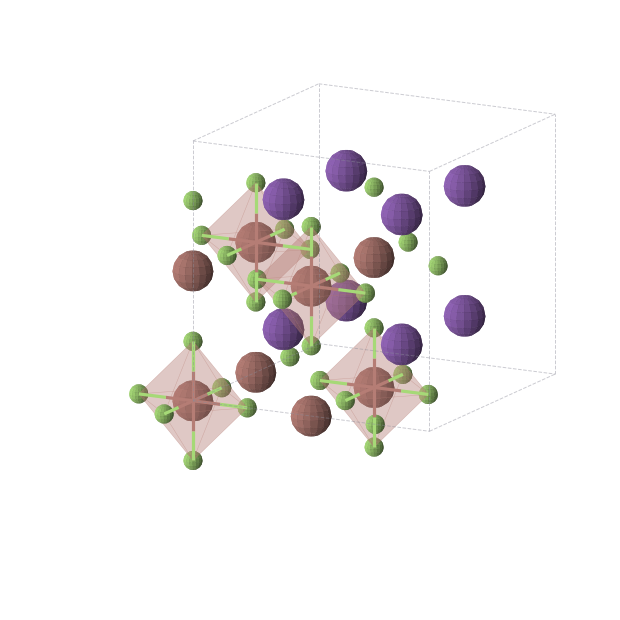 Crystal structure of RbTlF3 (cubic, Fm-3m (No. 225))