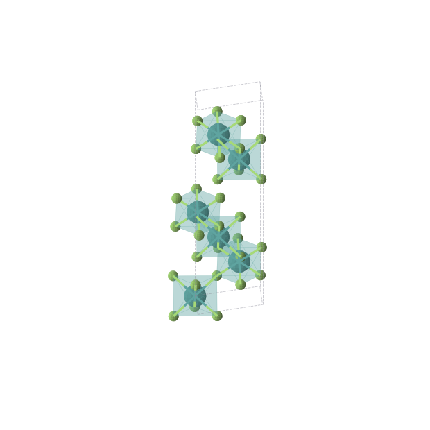 Crystal structure of RuF3 (trigonal, R-3c (No. 167))
