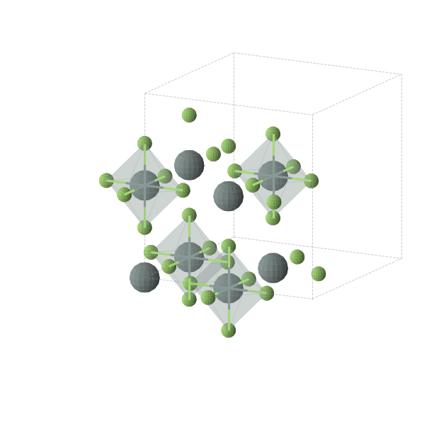 Crystal structure of SnF3 (cubic, Fm-3m (No. 225))