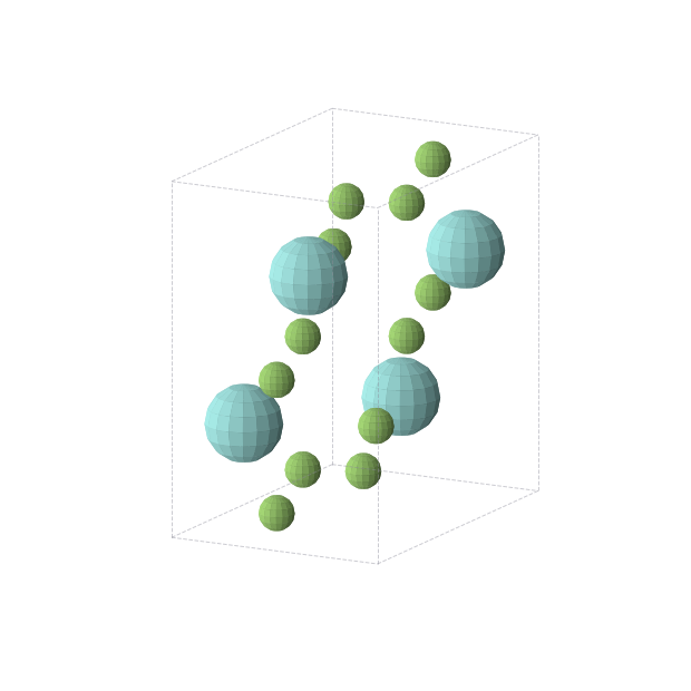 Crystal structure of YF3 (orthorhombic, Pnma (No. 62))