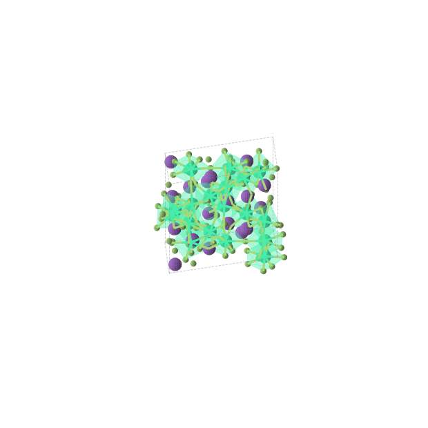 Crystal structure of F4HoK (trigonal, P31 (No. 144))