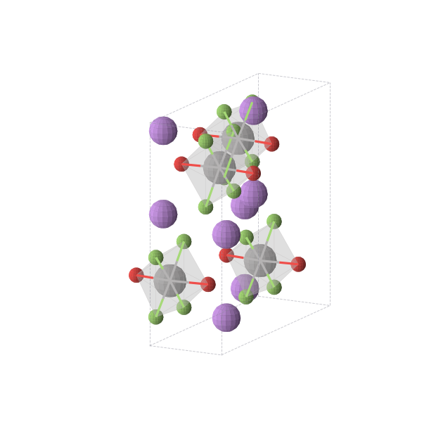 Crystal structure of Li2VOF4 (orthorhombic, Cmcm (No. 63))