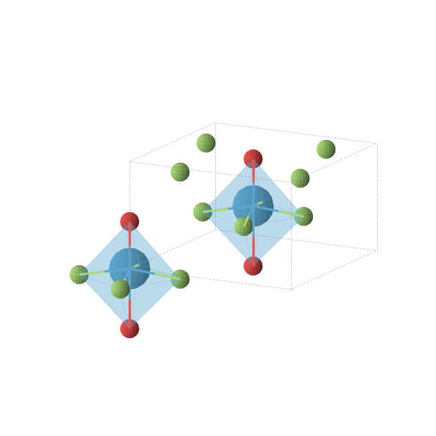 Crystal structure of WOF4 (tetragonal, I4 (No. 79))