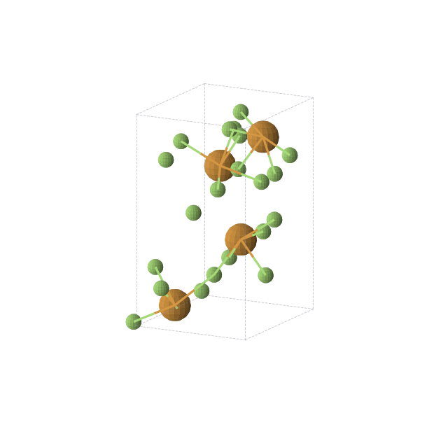 Crystal structure of TeF4 (orthorhombic, P212121 (No. 19))