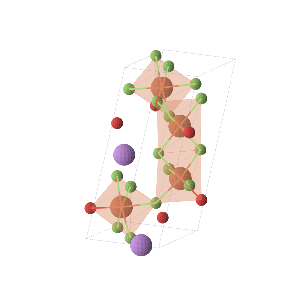 Crystal structure of LiFe2OF5 (monoclinic, Pc (No. 7))