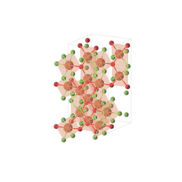 Crystal structure of Fe4O3F5 (orthorhombic, Cmcm (No. 63))