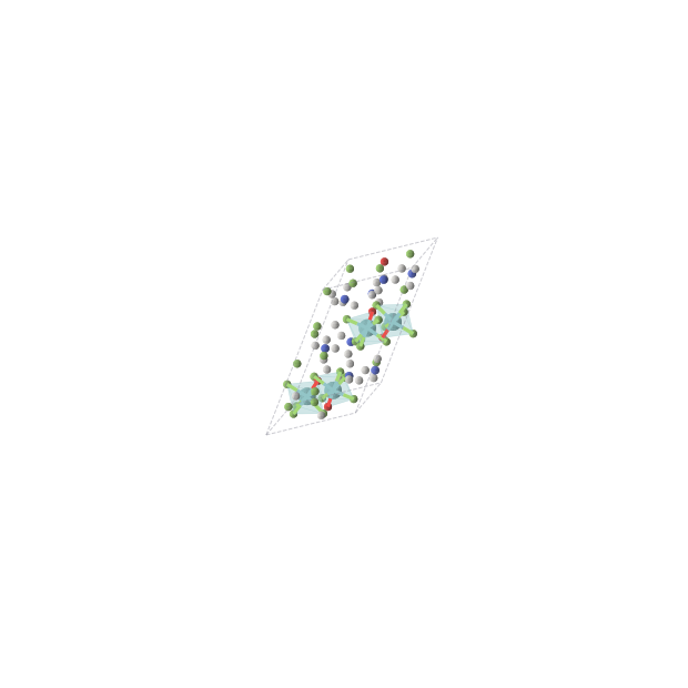 Crystal structure of H32F20N8Nb4O4 (monoclinic, Cc (No. 9))