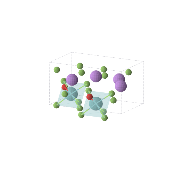 Crystal structure of Li2NbOF5 (monoclinic, Cm (No. 8))