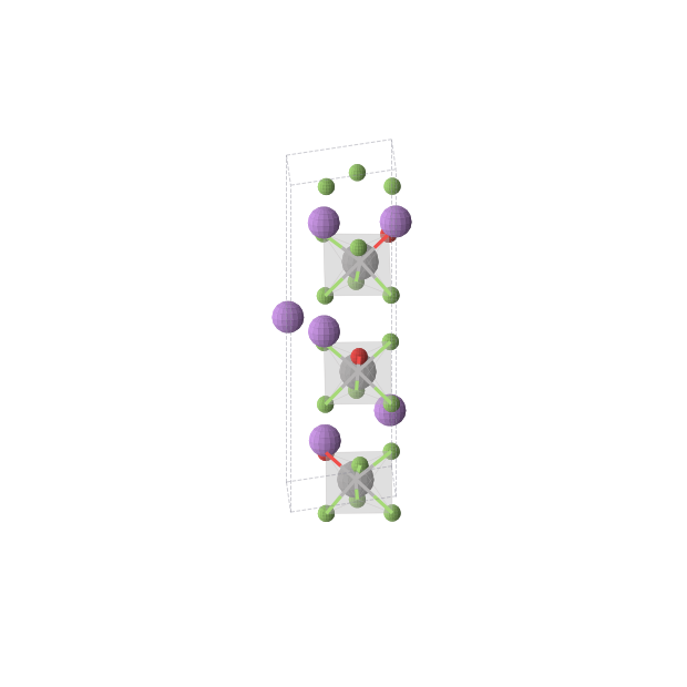 Crystal structure of Li2VOF5 (trigonal, P31 (No. 144))