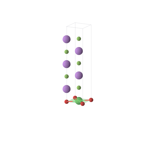 Crystal structure of Li5NiOF5 (tetragonal, P4/mmm (No. 123))