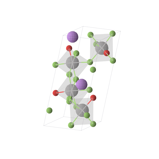 Crystal structure of LiV2OF5 (monoclinic, Pc (No. 7))