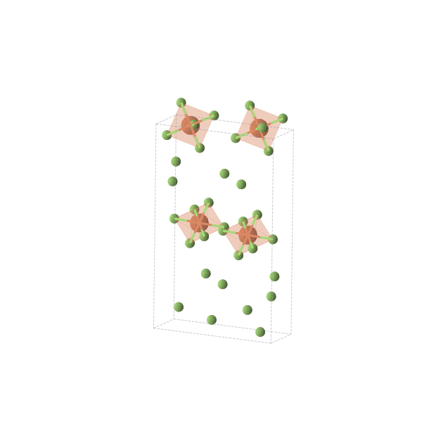 Crystal structure of FeF6 (monoclinic, C2/c (No. 15))