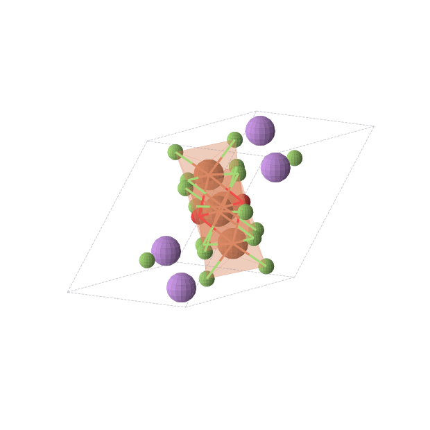 Crystal structure of Li2Fe2OF6 (triclinic, P-1 (No. 2))