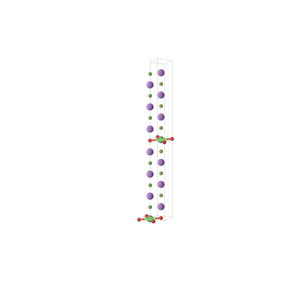 Crystal structure of Li6NiOF6 (tetragonal, I4/mmm (No. 139))