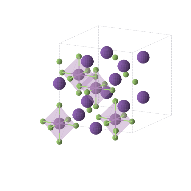 Crystal structure of Rb3SbF6 (cubic, Fm-3m (No. 225))