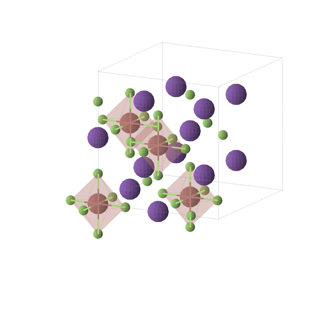 Crystal structure of Rb3TlF6 (cubic, Fm-3m (No. 225))
