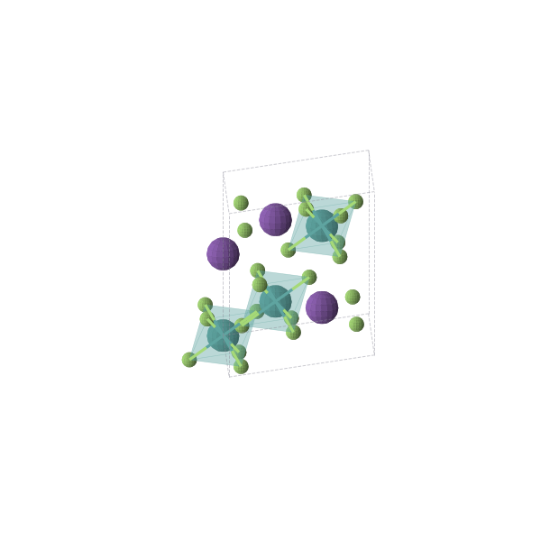 Crystal structure of RbRuF6 (trigonal, R-3m (No. 166))