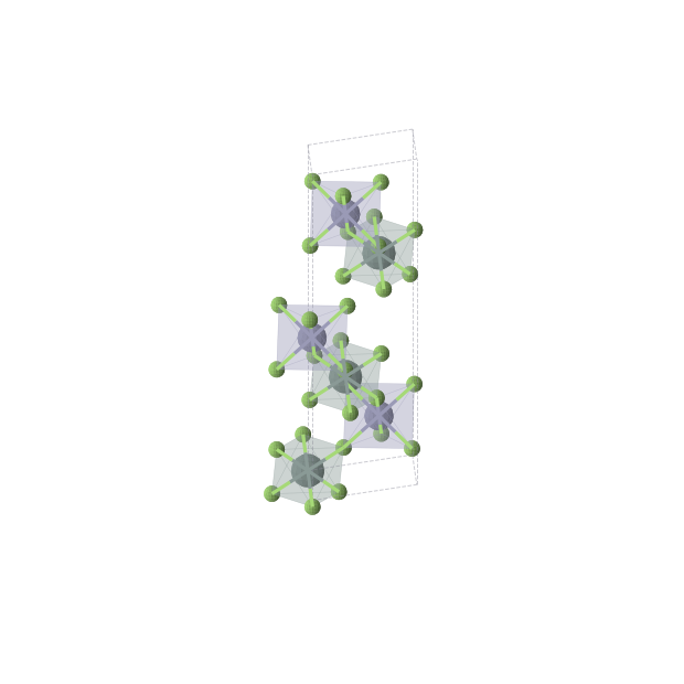 Crystal structure of ZnSnF6 (trigonal, R-3 (No. 148))