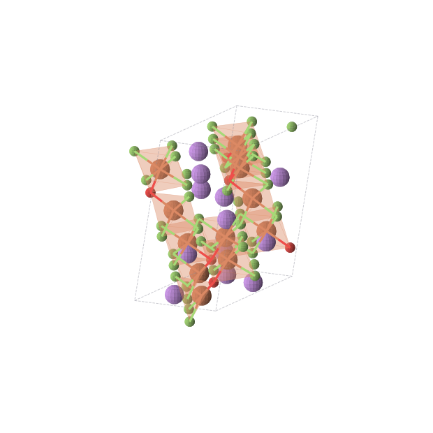 Crystal structure of Li3Fe3OF7 (monoclinic, Cc (No. 9))
