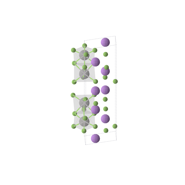 Crystal structure of Li4V2F9 (trigonal, P-3c1 (No. 165))