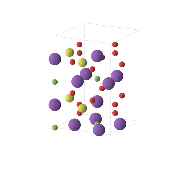 Crystal structure of K3SO4F (tetragonal, I4/mcm (No. 140))