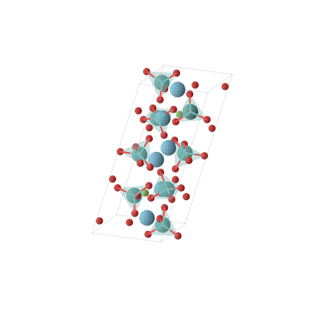 Crystal structure of F2La6Mo8O32 (triclinic, P-1 (No. 2))