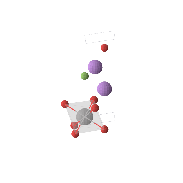 Crystal structure of Li2VO2F (trigonal, P-3m1 (No. 164))