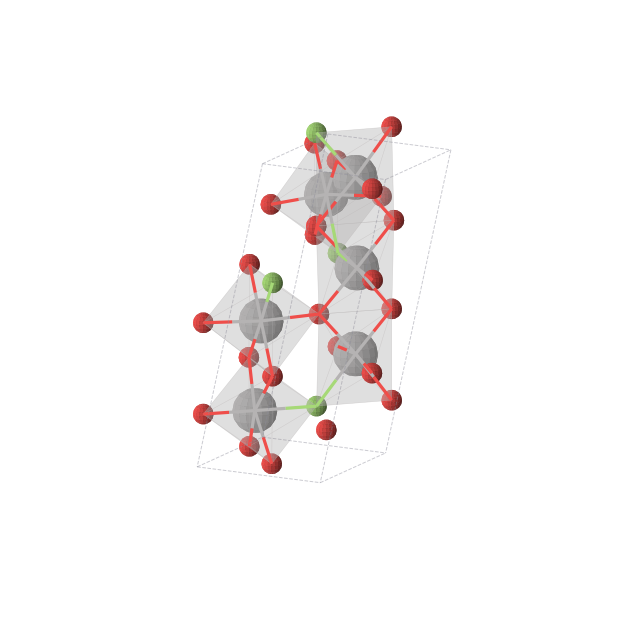 Crystal structure of V3O5F (monoclinic, Pc (No. 7))