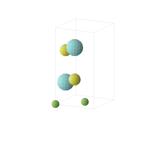 Crystal structure of YSF (tetragonal, P4/nmm (No. 129))