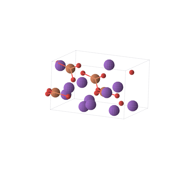 Crystal structure of K6Fe2O5 (monoclinic, Cm (No. 8))