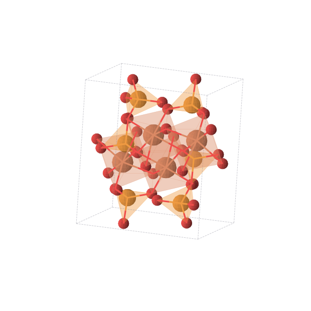 Crystal structure of Fe2P3O10 (monoclinic, P21/m (No. 11))