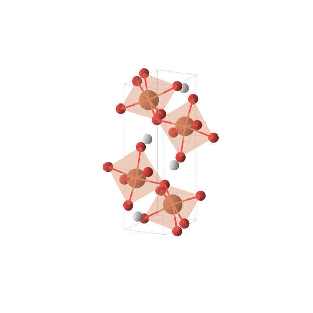 Crystal structure of FeHO2 (orthorhombic, Pnma (No. 62))