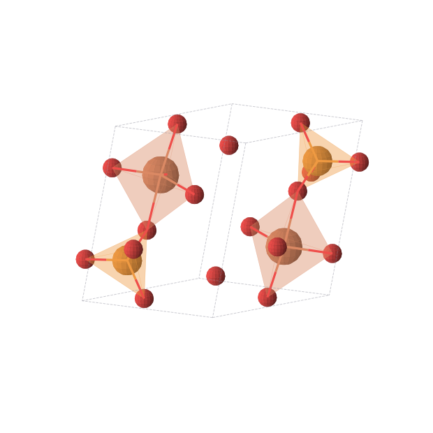 Crystal structure of FePO4 (triclinic, P-1 (No. 2))