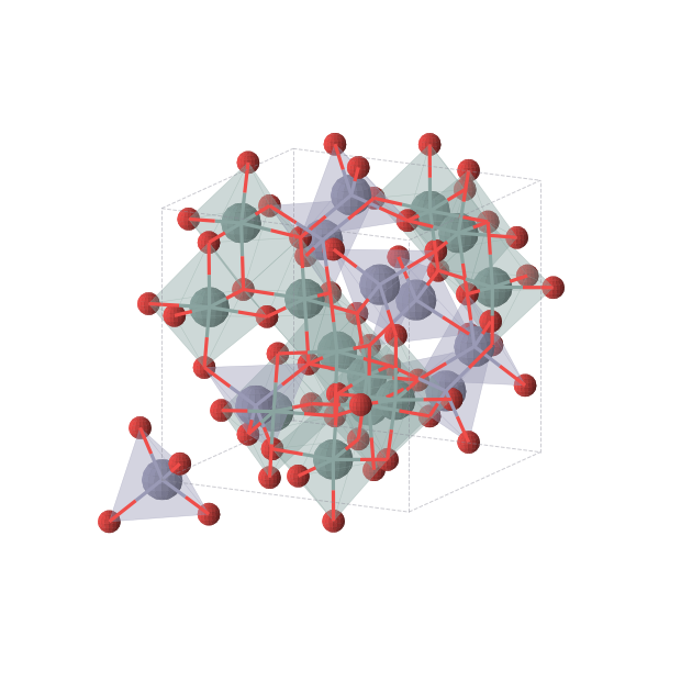 Crystal structure of Ge12O32Zn8 (cubic, P4332 (No. 212))