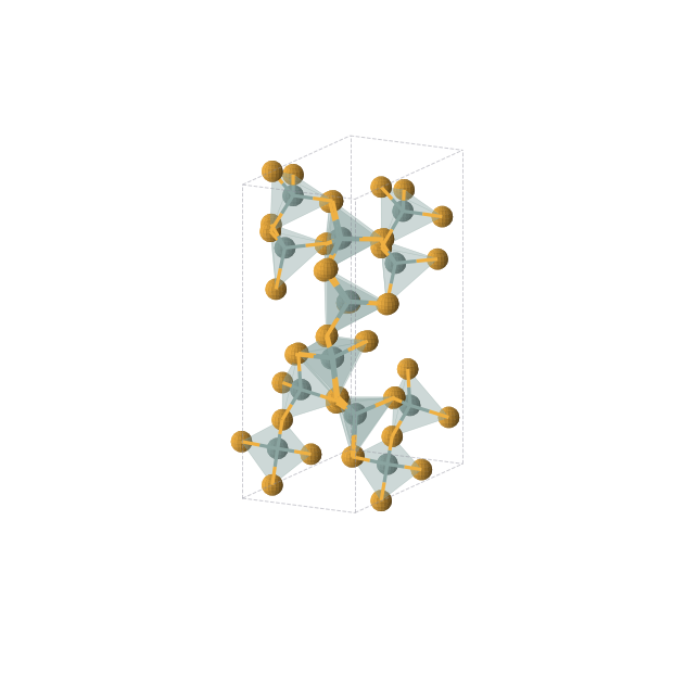 Crystal structure of Ge16Se36 (orthorhombic, Pca21 (No. 29))