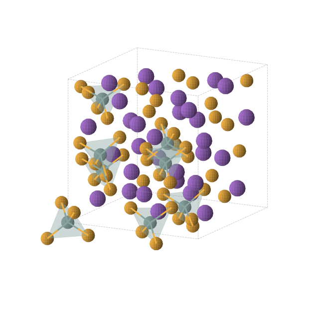 Crystal structure of Ge8K32Se32 (cubic, P-43n (No. 218))