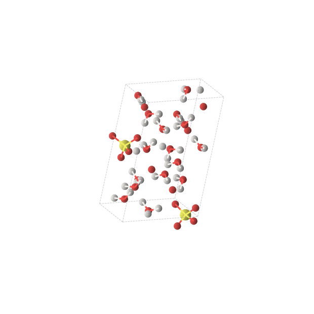 Crystal structure of H36O24S2 (monoclinic, Cc (No. 9))