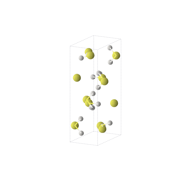 Crystal structure of H2S (orthorhombic, Pbcm (No. 57))