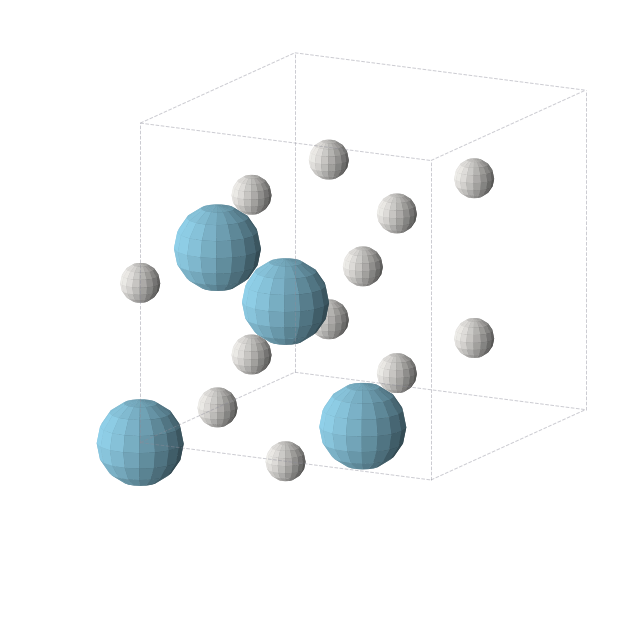 Crystal structure of LaH3 (cubic, Fm-3m (No. 225))