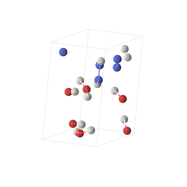 Crystal structure of H3NO (triclinic, P1 (No. 1))