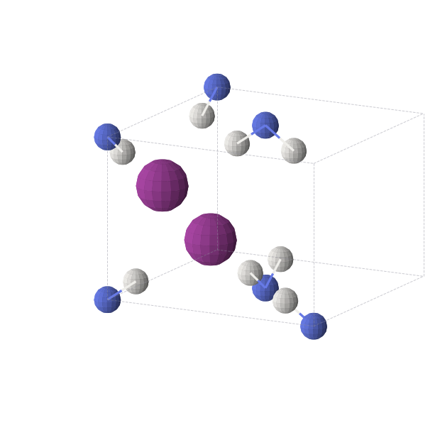 Crystal structure of H4IN (tetragonal, P4/nmm (No. 129))