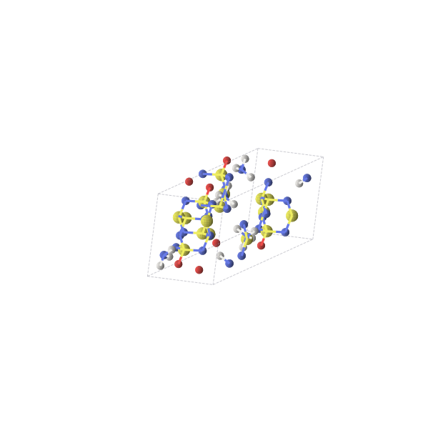 Crystal structure of H8N12O2S8 (monoclinic, C2/m (No. 12))