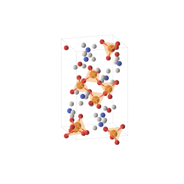 Crystal structure of H4NO3P (orthorhombic, Cmce (No. 64))