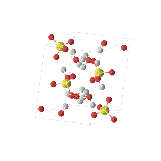 Crystal structure of H4O5S (monoclinic, P21/c (No. 14))