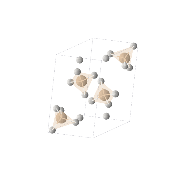 Crystal structure of SiH4 (monoclinic, P21/c (No. 14))