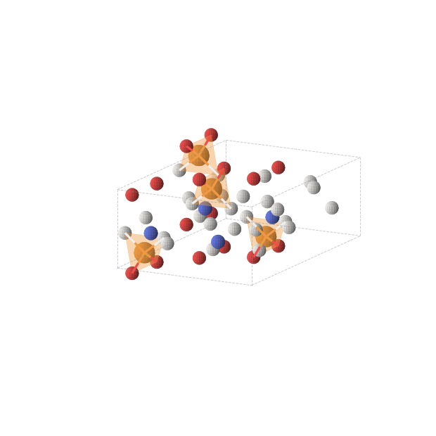 Crystal structure of PH6NO2 (orthorhombic, Cmme (No. 67))