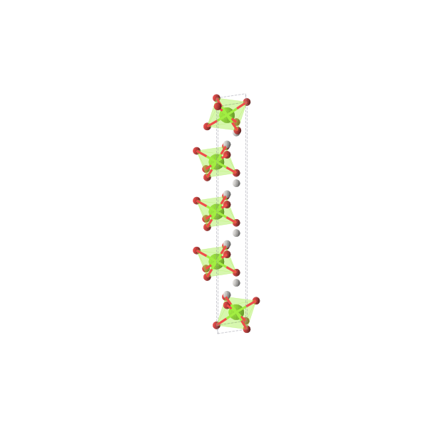 Crystal structure of Mg5H8O9 (trigonal, P-3m1 (No. 164))